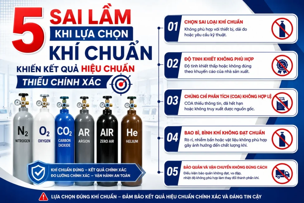 5 sai lầm khi lựa chọn khí chuẩn