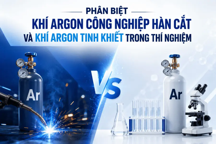Phân Biệt Khí Argon Công nghiệp và Khí Argon Tinh Khiết