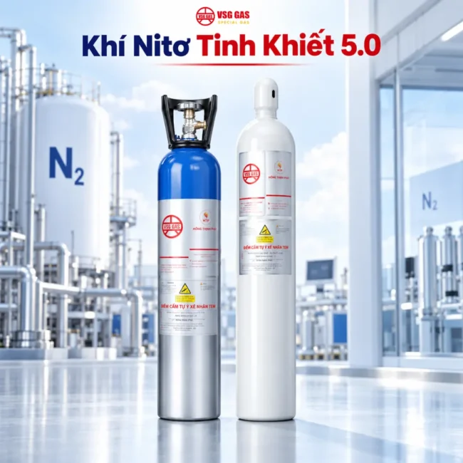 Cấp Bình Khí Nitơ Tinh Khiết 5.0 (99.999%)