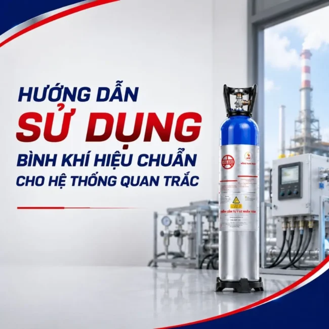Bình khí chuẩn hiệu chuẩn hệ thống quan trắc khí thải CEMS chính hãng VSG GAS